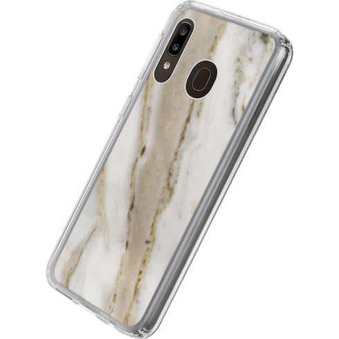 Vanilla Marble Galaxy A20 Clear Case