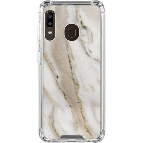 Vanilla Marble Galaxy A30 Clear Case