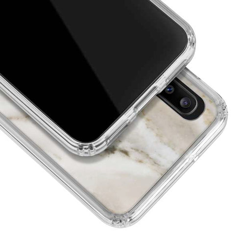 Vanilla Marble Galaxy A30 Clear Case