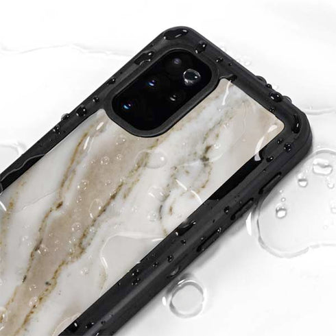 Vanilla Marble Galaxy S20 Plus Waterproof Case