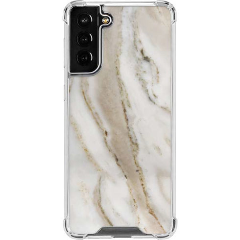 Vanilla Marble Galaxy S21 FE Clear Case
