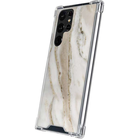 Vanilla Marble Galaxy S22 Ultra Clear Case