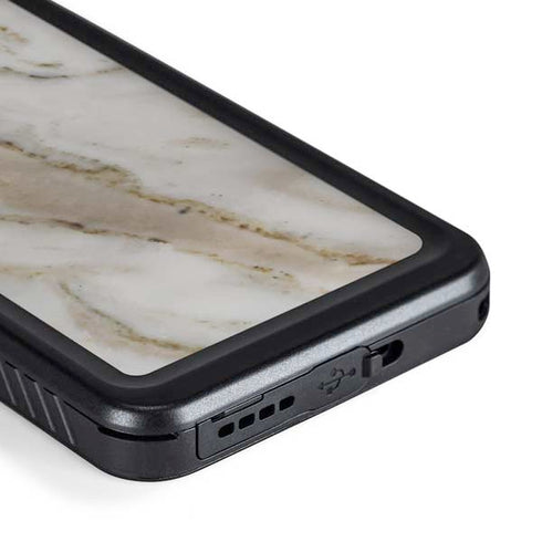 Vanilla Marble Galaxy S23 Waterproof Case
