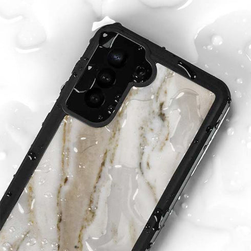 Vanilla Marble Galaxy S23 Waterproof Case