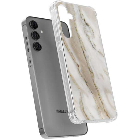 Vanilla Marble Galaxy S24 Plus Clear Case
