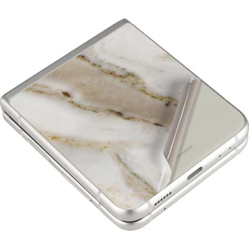 Vanilla Marble Galaxy Z Flip3 5G Skin