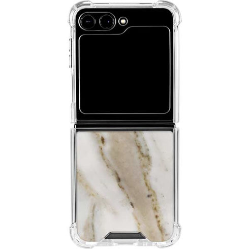 Vanilla Marble Galaxy Z Flip5 5G Clear Case