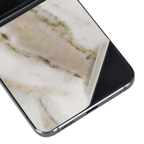 Vanilla Marble Galaxy Z Flip5 5G Skin