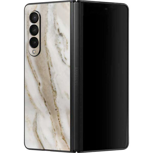 Vanilla Marble Galaxy Z Fold3 5G Skin