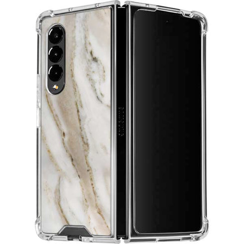 Vanilla Marble Galaxy Z Fold4 5G Clear Case