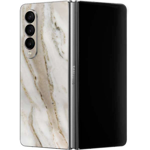 Vanilla Marble Galaxy Z Fold4 5G Skin