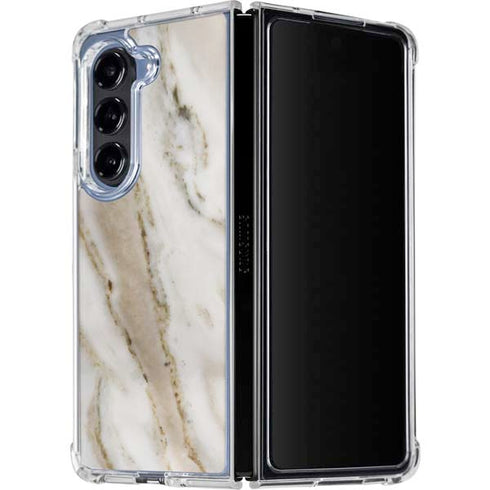 Vanilla Marble Galaxy Z Fold5 5G Clear Case