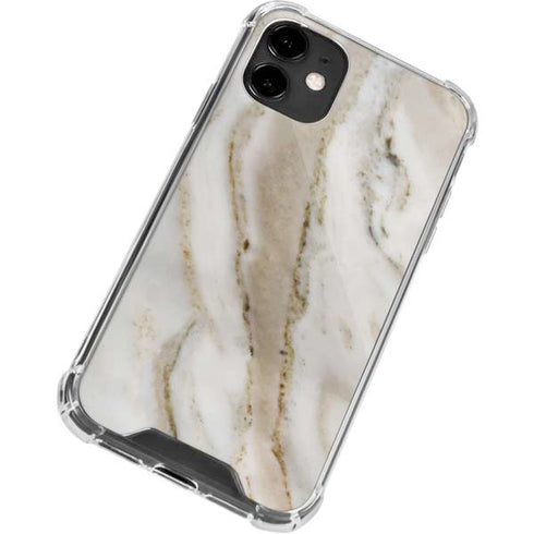 Vanilla Marble iPhone 12 Clear Case