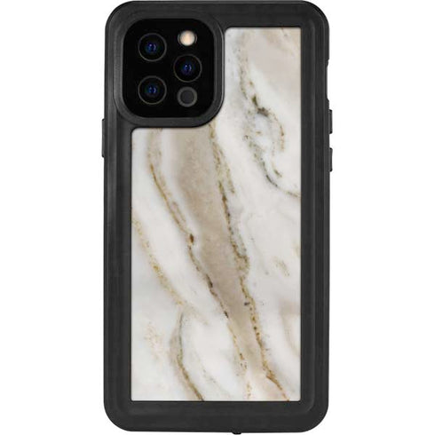 Vanilla Marble iPhone 12 Pro Waterproof Case