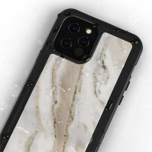 Vanilla Marble iPhone 12 Pro Waterproof Case