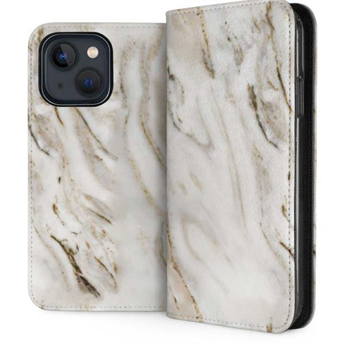 Vanilla Marble iPhone 14 Folio Case