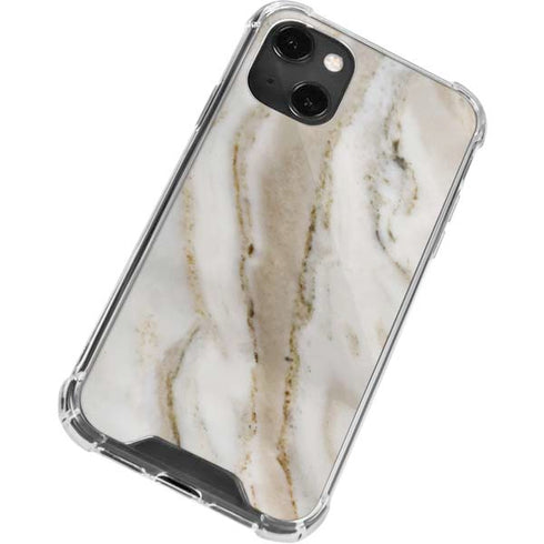 Vanilla Marble iPhone 14 Plus Clear Case