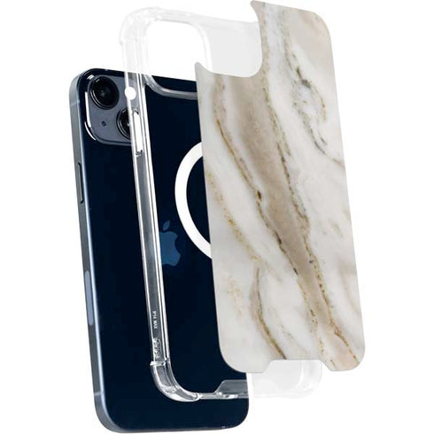Vanilla Marble iPhone 14 Plus MagSafe Case