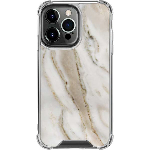 Vanilla Marble iPhone 15 Pro Clear Case