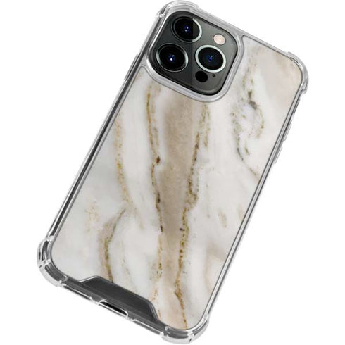 Vanilla Marble iPhone 15 Pro Clear Case
