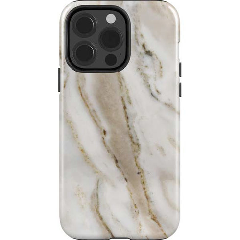 Vanilla Marble iPhone 15 Pro Impact Case