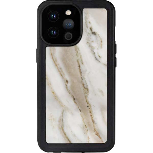 Vanilla Marble iPhone 14 Pro Max Waterproof Case