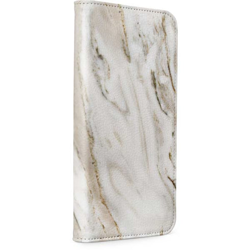 Vanilla Marble iPhone 15 Plus Folio Case