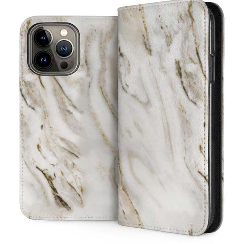 Vanilla Marble iPhone 15 Pro Max Folio Case