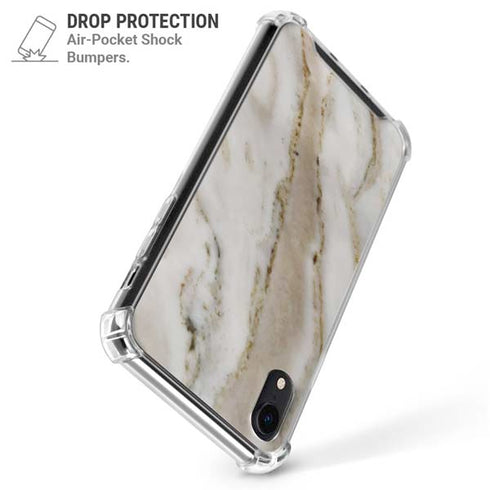 Vanilla Marble iPhone XR Clear Case