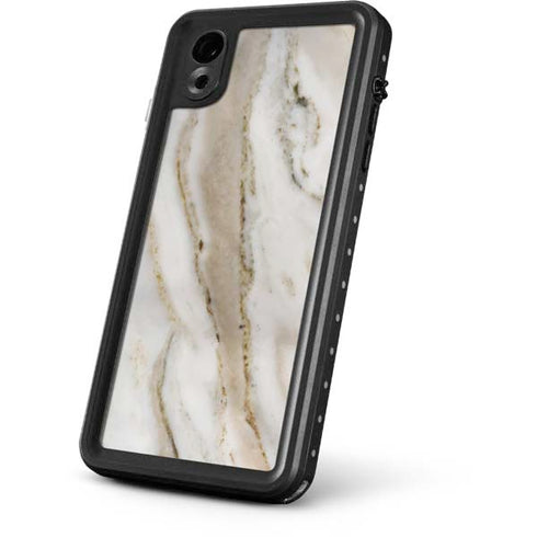 Vanilla Marble iPhone XR Waterproof Case