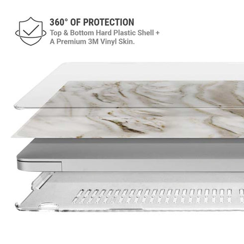 Vanilla Marble MacBook Air 13in M1 (2021) Case plus Skin