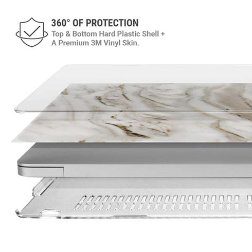 Vanilla Marble MacBook Pro 13in (2020) Case plus Skin