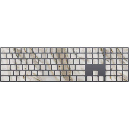 Vanilla Marble Magic Keyboard with Numeric Keypad Skin