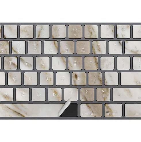 Vanilla Marble Magic Keyboard with Numeric Keypad Skin