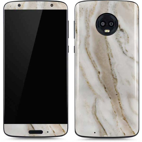 Vanilla Marble Moto G6 Skin