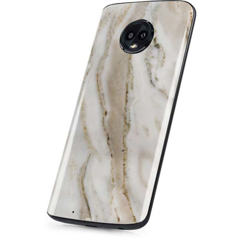 Vanilla Marble Moto G6 Skin