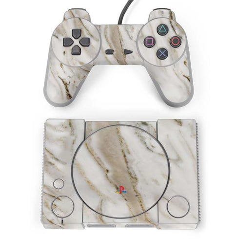 Vanilla Marble PlayStation Classic Bundle Skin