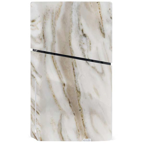 Vanilla Marble PS5 Slim Disk Console Skin