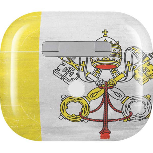 Vatican City Flag Distressed Apple AirPods (3rd Gen 2021) Skin