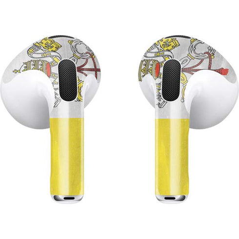 Vatican City Flag Distressed Apple AirPods (3rd Gen 2021) Skin