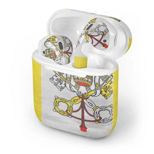 Vatican City Flag Distressed Apple AirPods Skin