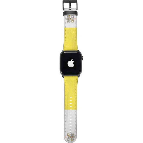 Vatican City Flag Distressed Apple Watch Band 42-44mm