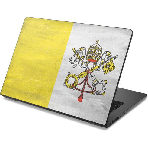 Vatican City Flag Distressed Dell Chromebook Skin