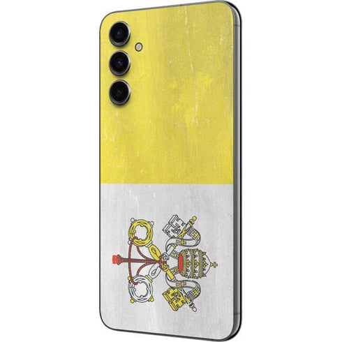 Vatican City Flag Distressed Galaxy A14 5G Skin