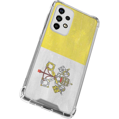 Vatican City Flag Distressed Galaxy A33 5G Clear Case