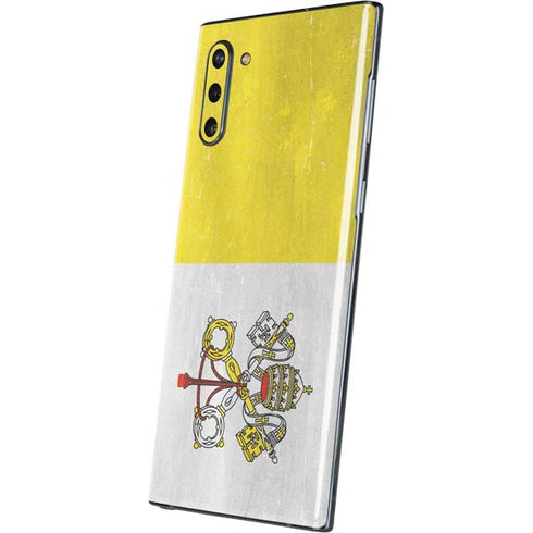 Vatican City Flag Distressed Galaxy Note 10 Skin