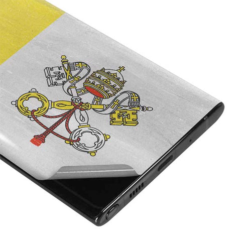 Vatican City Flag Distressed Galaxy Note 10 Skin