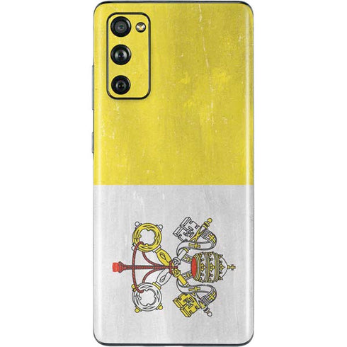 Vatican City Flag Distressed Galaxy S20 Fan Edition Skin