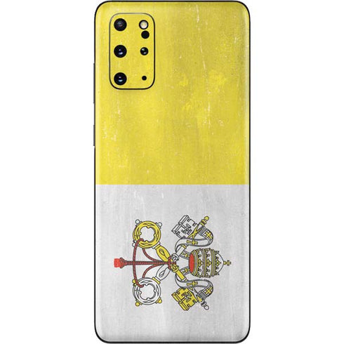 Vatican City Flag Distressed Galaxy S20 Plus Skin