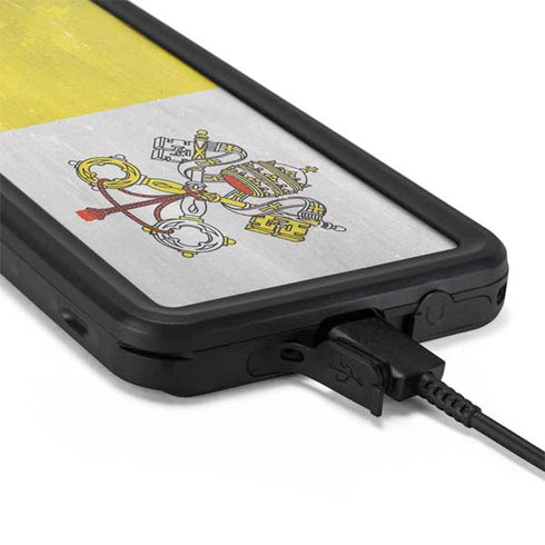 Vatican City Flag Distressed Galaxy S20 Plus Waterproof Case